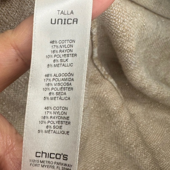 Calvin Klein Cowl Neck Poncho Tan Sz S/M - Picture 4 of 4